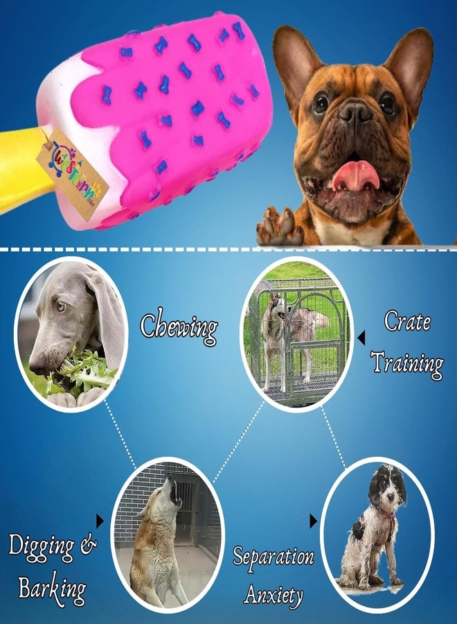 Western Era Ice Cream Bone Print Squeaky Toy -Interactive Plush Toy, Unleash Fun in Your Furry Friend, Buddy for Dogs & Cats, Perfect for Playtime, Chew Time, Long-Lasting for Your Beloved Pet - Image 4
